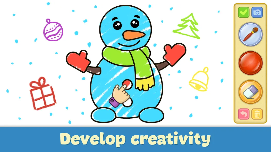 Kids Coloring & Drawing Games MOD — Все цвета и кисти открыты на Андроид — скриншот 3