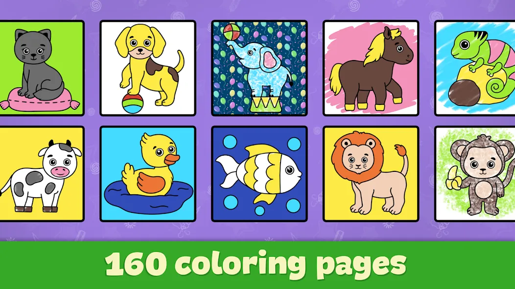 Kids Coloring & Drawing Games MOD — Все цвета и кисти открыты на Андроид — скриншот 5