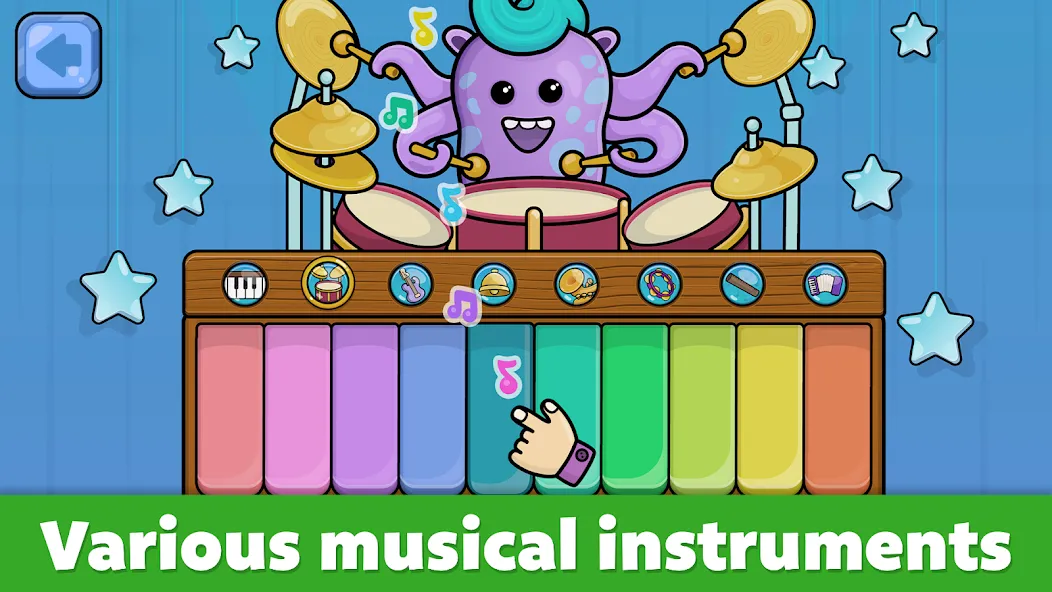Baby Piano: Kids Music Games (Мод Все открыто) — скриншот 2