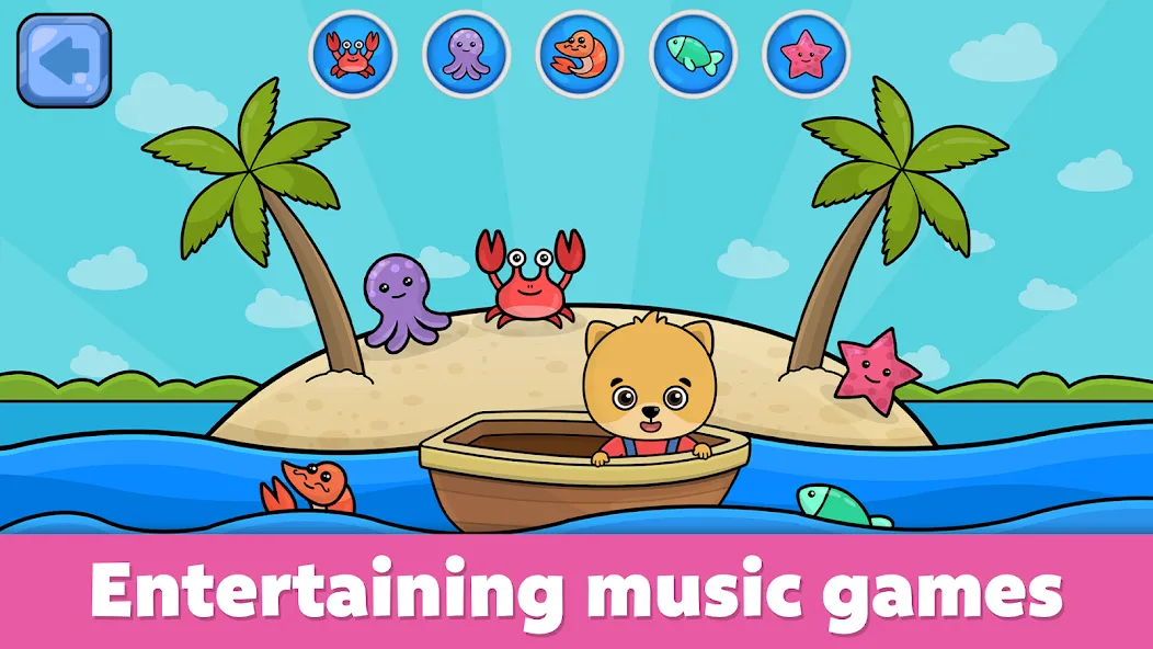 Baby Piano: Kids Music Games (Мод Все открыто) — скриншот 4