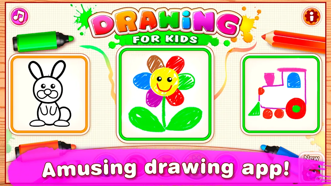 Bini Drawing for Kids Games на Андроид — Все открыто — скриншот 1