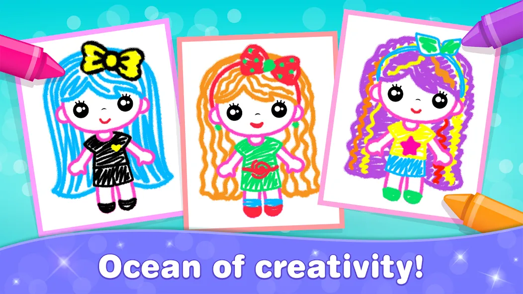 Bini Game Drawing for kids app — Взломанная версия (Все уровни открыты) — скриншот 5