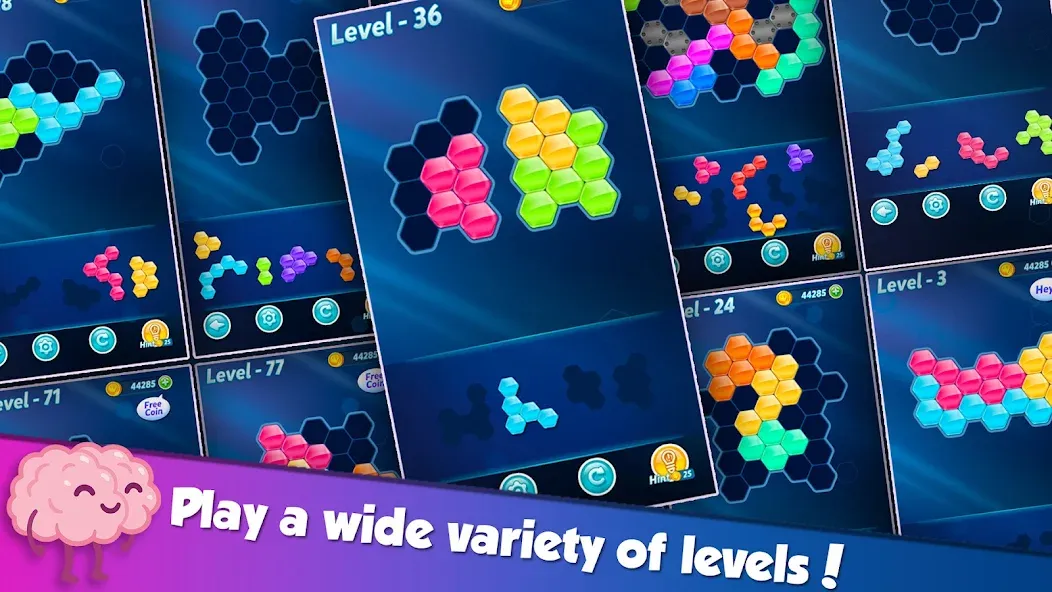 Скачать Block! Hexa Puzzle™ — Модификация Все уровни открыты и без рекламы — скриншот 2