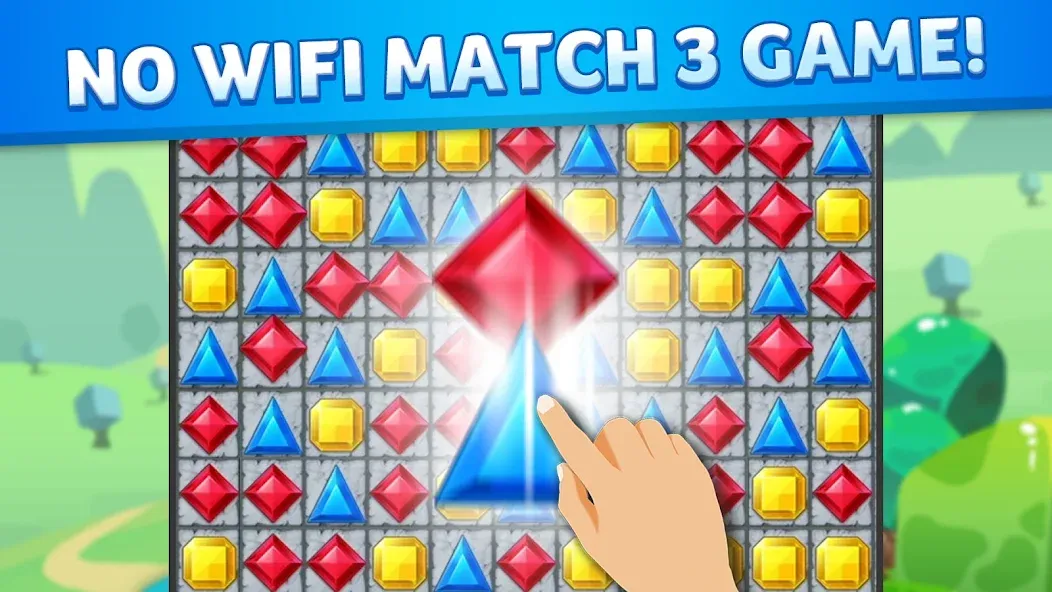 Взломанная Jewel Match King на Андроид — Бесконечные жизни — скриншот 1