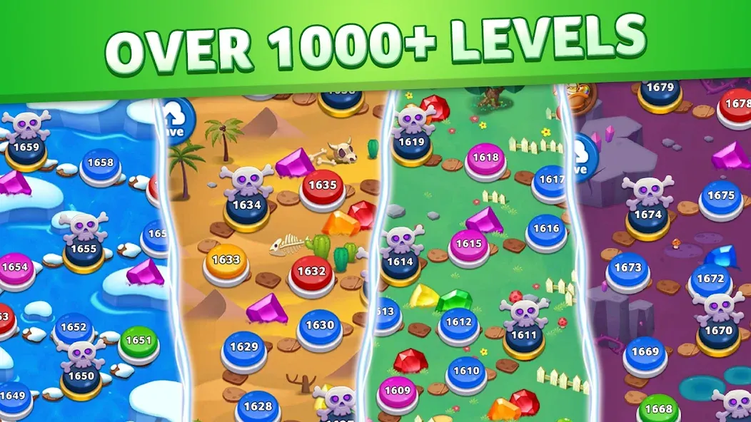 Взломанная Jewel Match King на Андроид — Бесконечные жизни — скриншот 3