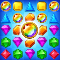 Взломанная Jewel Match King на Андроид — Бесконечные жизни