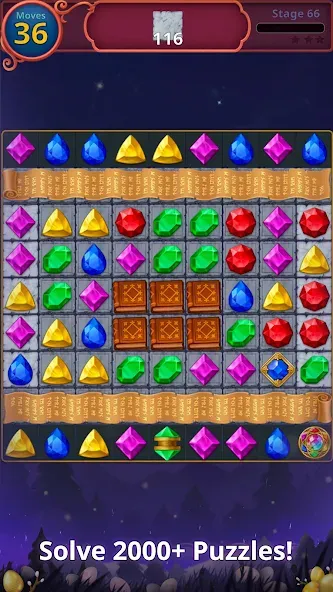 Jewels Magic: Mystery Match3 Mod APK Много денег и ходов — Скачать на Андроид — скриншот 4