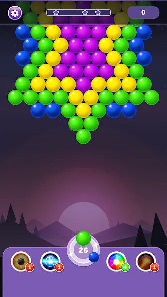 Скачать Bubble Shooter Rainbow (Мод: Много денег) на Андроид — скриншот 1