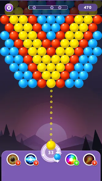 Скачать Bubble Shooter Rainbow (Мод: Много денег) на Андроид — скриншот 2