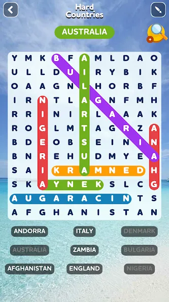 Скачать взлом Word Search - Word Puzzle Game на Андроид — Все уровни открыты — скриншот 2