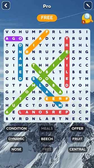 Скачать взлом Word Search - Word Puzzle Game на Андроид — Все уровни открыты — скриншот 3