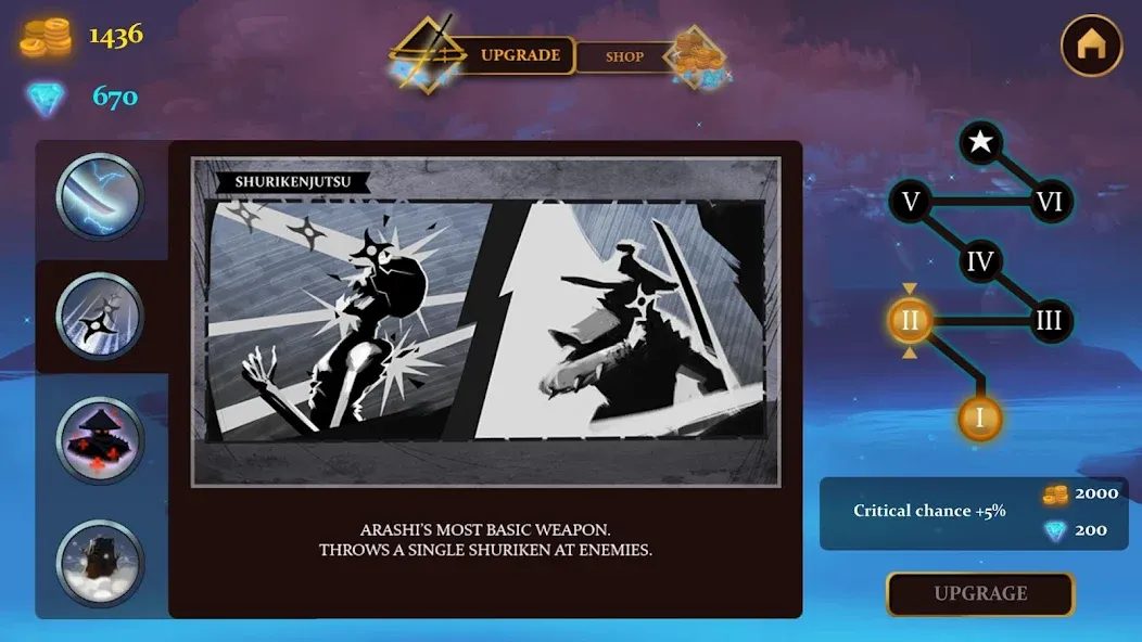 Ninja Arashi MOD APK — Много денег и бессмертие — скриншот 5