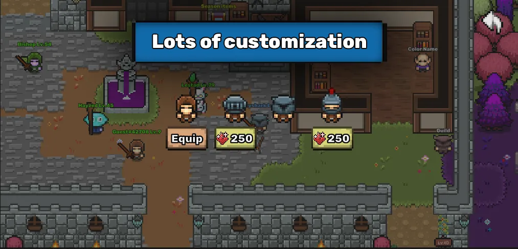 Pixil - MMORPG 2D ONLINE RPG — Мод: Много денег — скриншот 4