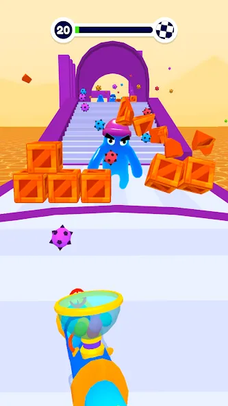 Скачать взломанную Blob Shooter 3D — Assassin Hit — Много денег — скриншот 2