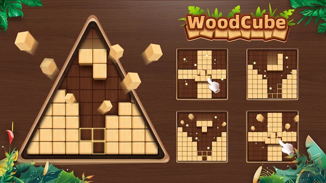 WoodCube - Woody Puzzle — Много денег и без рекламы — скриншот 1