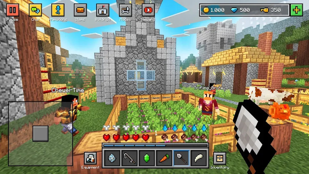 Block World 3D: Craft & Build Mod APK Много денег и ресурсов — Скачать на Андроид — скриншот 1