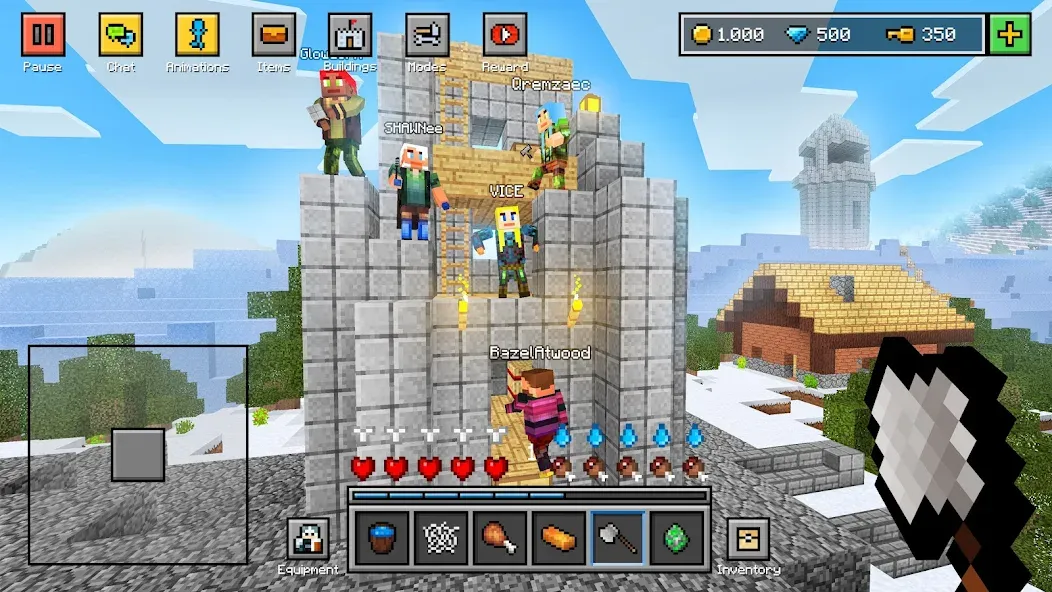 Block World 3D: Craft & Build Mod APK Много денег и ресурсов — Скачать на Андроид — скриншот 3