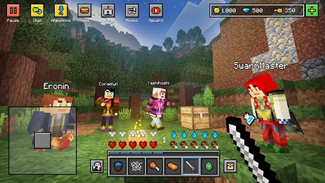 Block World 3D: Craft & Build Mod APK Много денег и ресурсов — Скачать на Андроид — скриншот 4