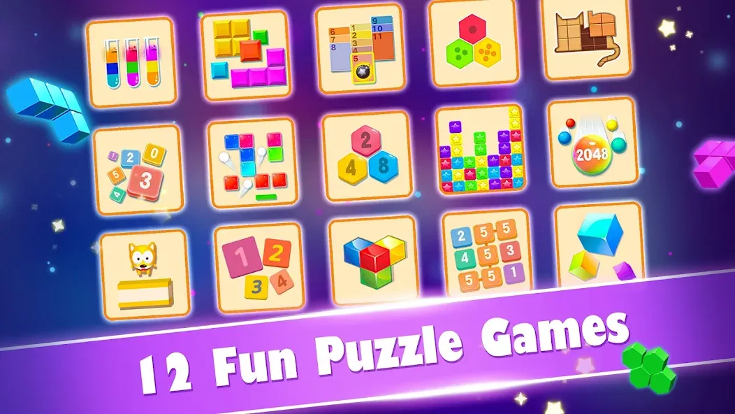 Скачать Block Gems: Block Puzzle Games на Android — Бесконечные подсказки — скриншот 1