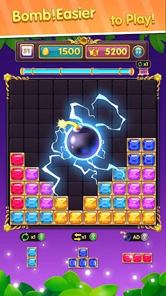 Block Puzzle: Block Blast! MOD APK на Android — Много денег и без рекламы — скриншот 2