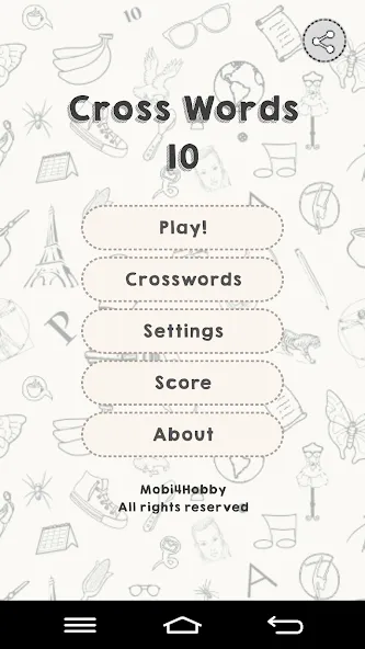CrossWords 10 — Мод: Взлом на подсказки и отключена реклама — скриншот 1
