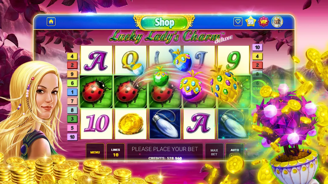 Bloom Boom Casino Slots Online на Андроид — Мод Много денег — скриншот 3