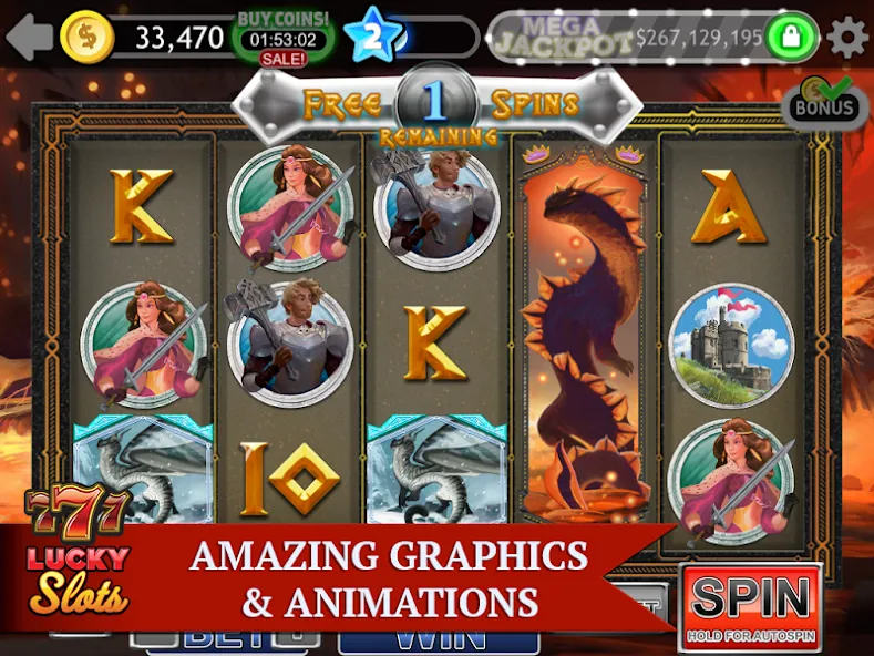 Lucky Slots — Мод: Взлом на деньги и золото — скриншот 3