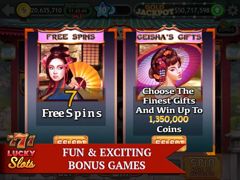 Lucky Slots — Мод: Взлом на деньги и золото — скриншот 4