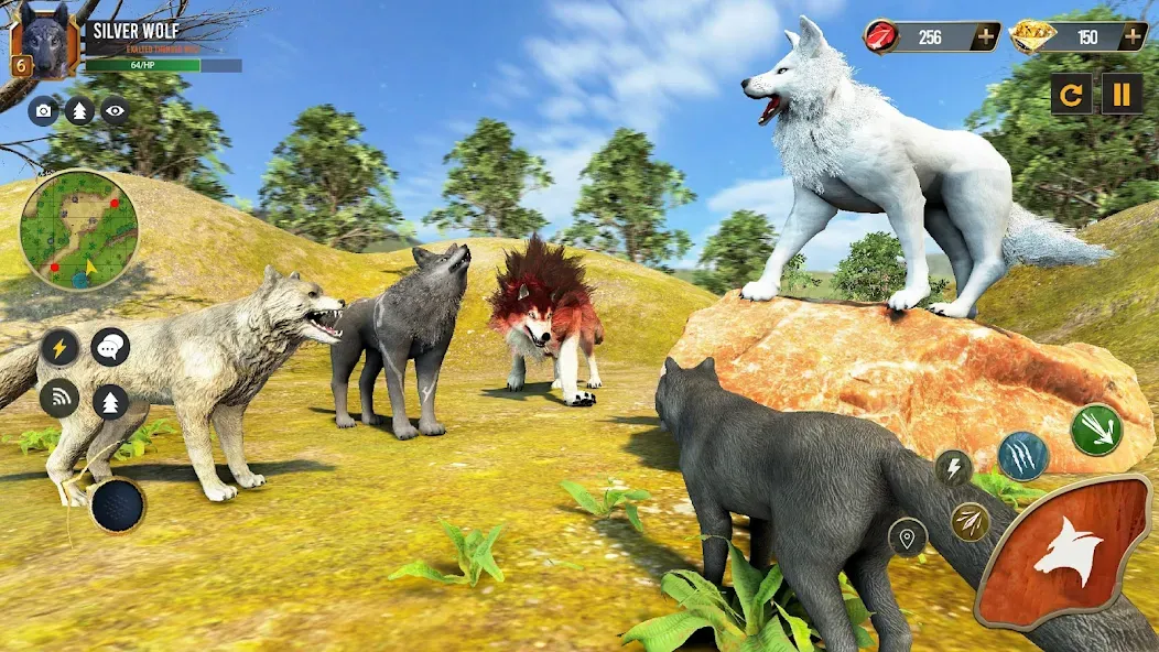 Скачать Wild Wolf Simulator Wolf Games на Android — Много денег — скриншот 3