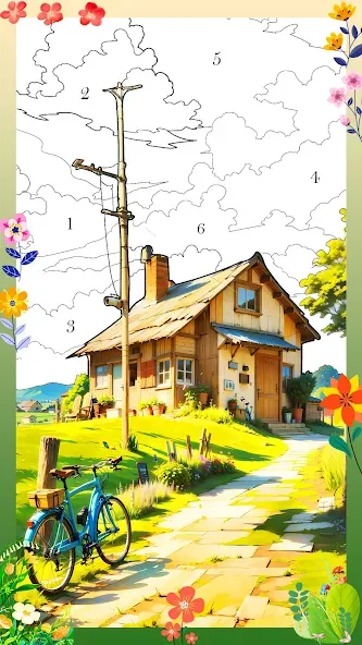 Взлом Holiday Relax Coloring Games — Все открыто — скриншот 4