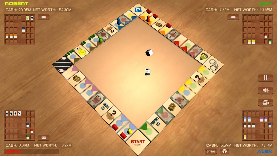 Businessman ONLINE board game — Мод: Много денег — скриншот 1