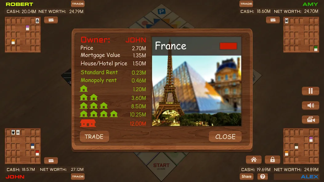 Businessman ONLINE board game — Мод: Много денег — скриншот 4