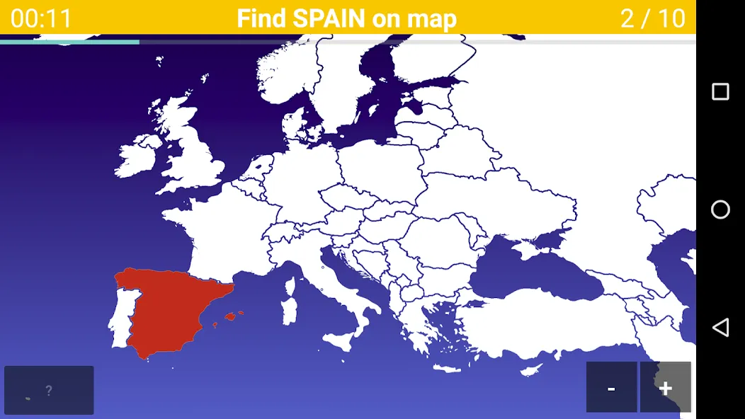 Europe Map Quiz - European Cou на Андроид — Мод Все уровни разблокированы — скриншот 1