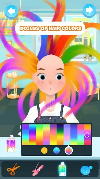 Hair salon games : Hairdresser (Мод Все открыто) — скриншот 1