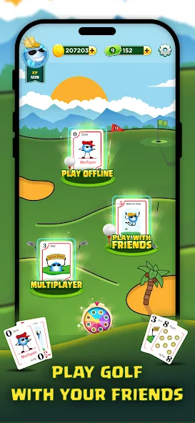 Play Nine: Golf Card Game MOD APK — Все открыто — скриншот 1