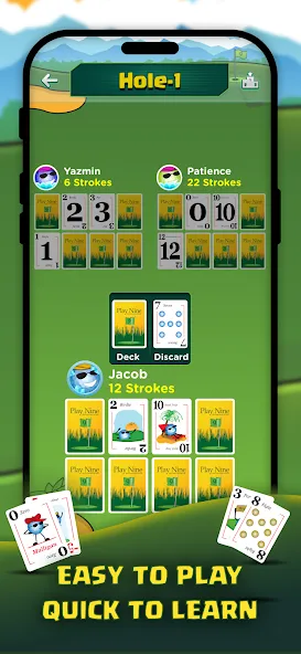 Play Nine: Golf Card Game MOD APK — Все открыто — скриншот 2