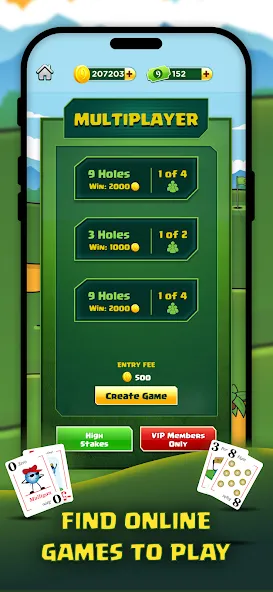 Play Nine: Golf Card Game MOD APK — Все открыто — скриншот 3