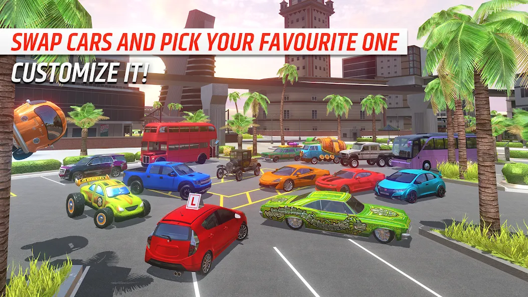 Car Driving School Simulator MOD APK — Много денег и все машины открыты — скриншот 4
