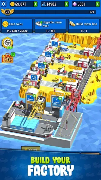 Idle Inventor - Factory Tycoon на Андроид — Много денег — скриншот 1