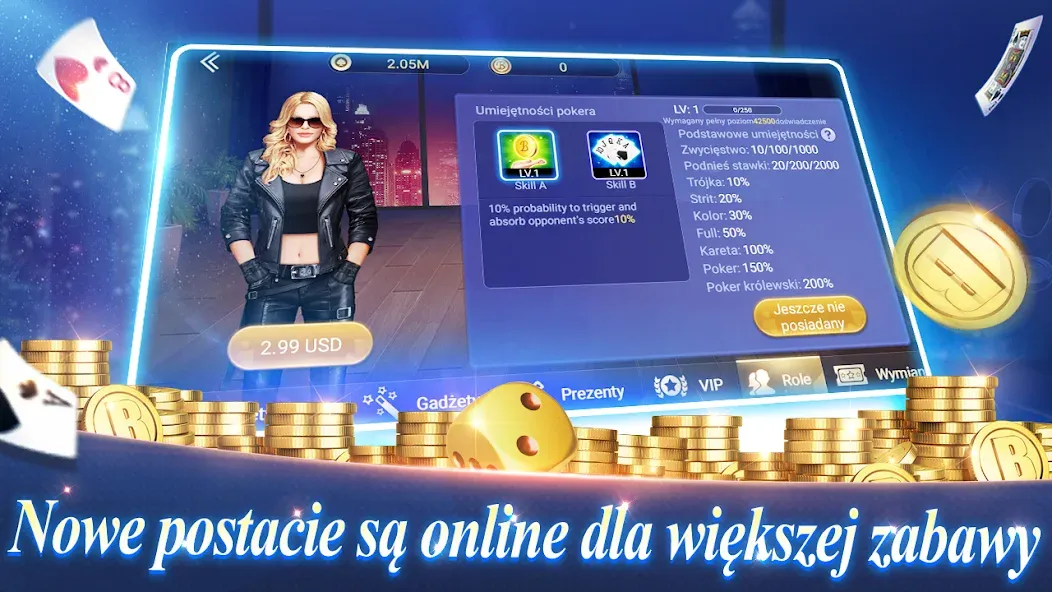 Texas Poker Polski (Boyaa) MOD APK — Много фишек и без рекламы — скриншот 1