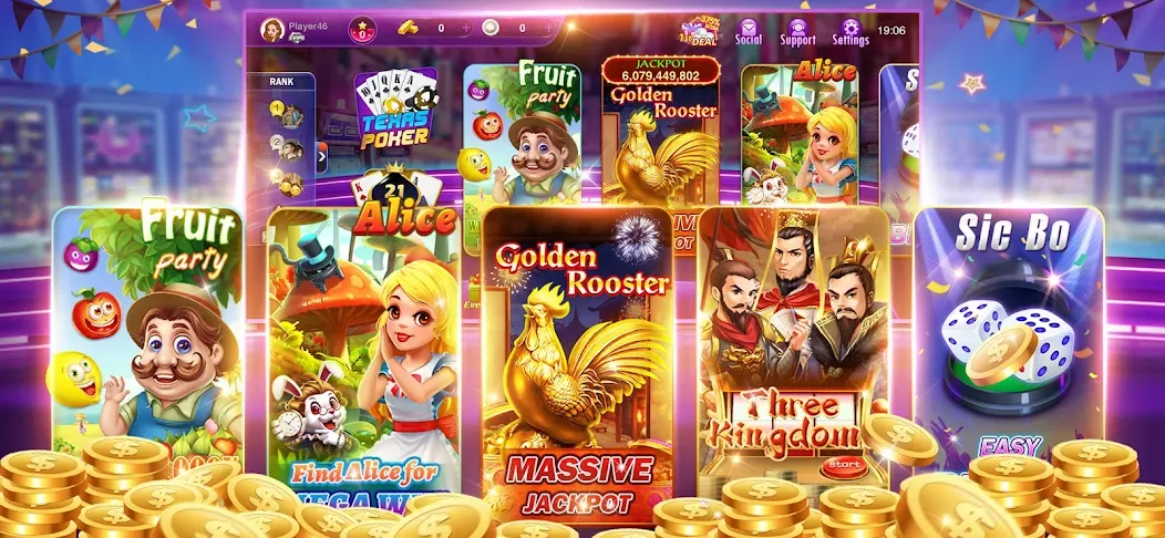 Happy Poker Slots на Андроид — Мод Много денег — скриншот 3