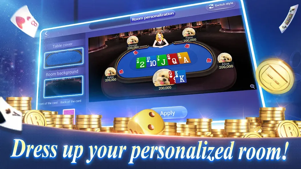 Скачать Texas Poker English (Boyaa) на Андроид — Много денег и фишек — скриншот 2