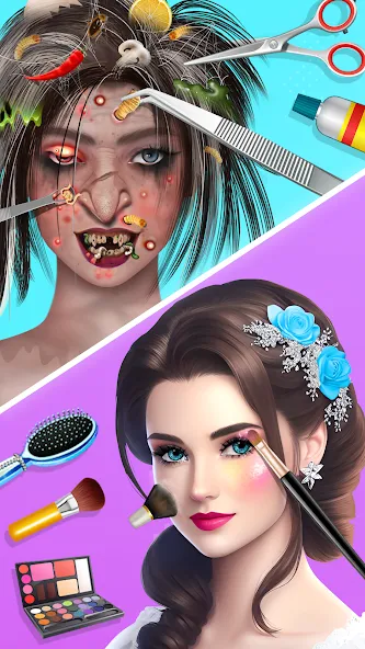 Скачать ASMR Doctor Makeup Salon games на телефон — Все открыто и без рекламы — скриншот 2