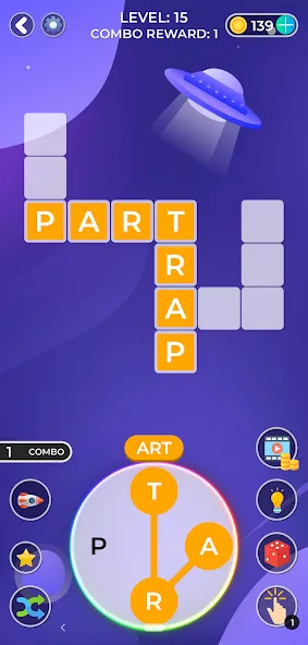 Word Game. Crossword Search Pu на Андроид — Мод Много денег и подсказок — скриншот 5