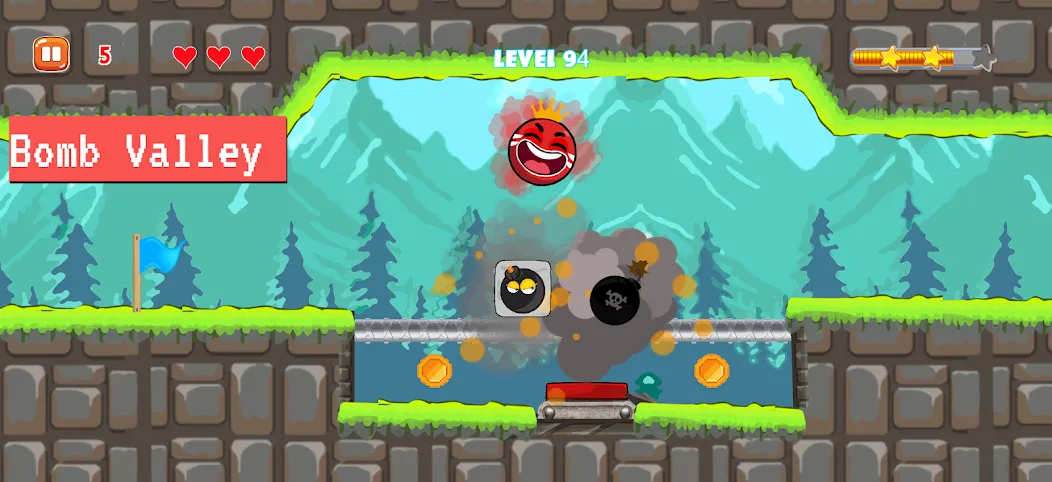 Bounce Ball 4: Red Season 4 — Много денег — скриншот 4 Bounce Ball 4: Red Season 4 — Много денег — скриншот 4