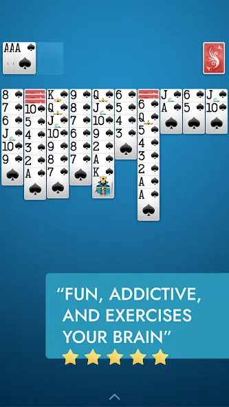 Взломанная Spider Solitaire на Андроид — Без рекламы — скриншот 2 Взломанная Spider Solitaire на Андроид — Без рекламы — скриншот 2