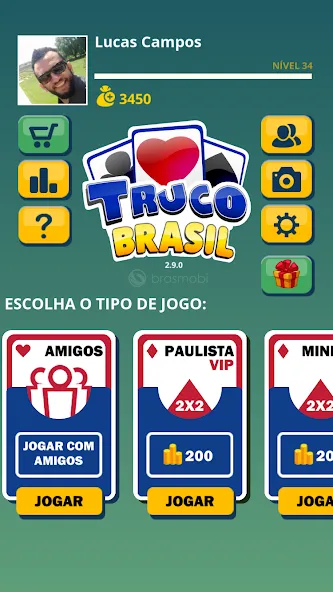 Truco Brasil - Truco online (Мод Много денег) — скриншот 1