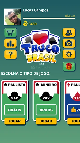 Truco Brasil - Truco online (Мод Много денег) — скриншот 2