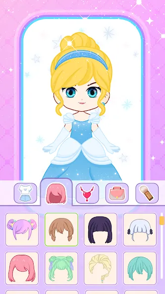Doll Dress Up: Makeup Games — Мод: Много денег и все открыто — скриншот 4