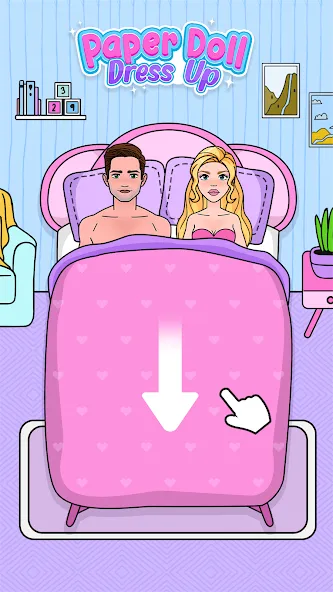 Взломанная Paper Doll: Fashion Dress Up на Андроид — Всё открыто — скриншот 1